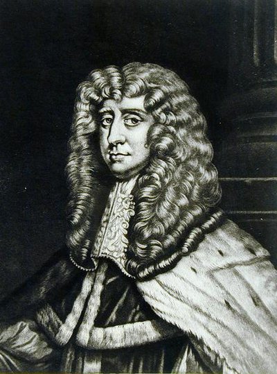 Portrett av Robert Bruce, jarl av Ailesbury (d.1685) gravert av Richard Earlom (1743-1822) og Charles Turner (ca. 1773-1857) fra Illustrious Characters in British History (mezzotint) av English School